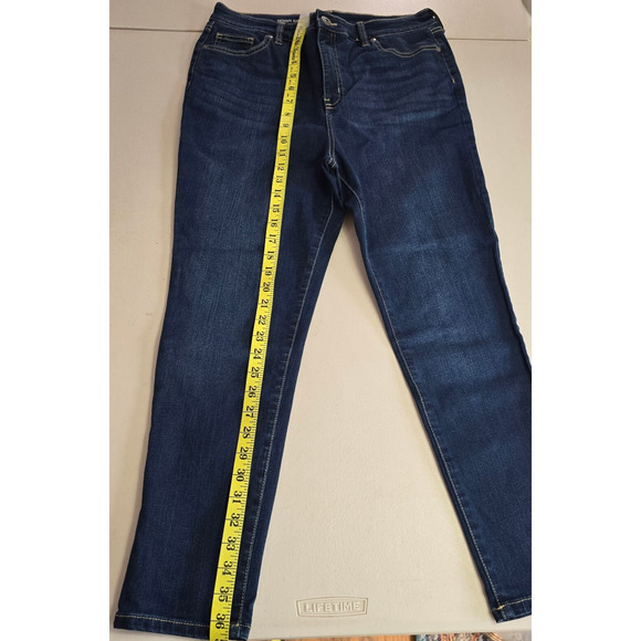 Style & Co Jeans Women's 12P Blue Dark Wash Skinny Ankle - Picture 11 of 16